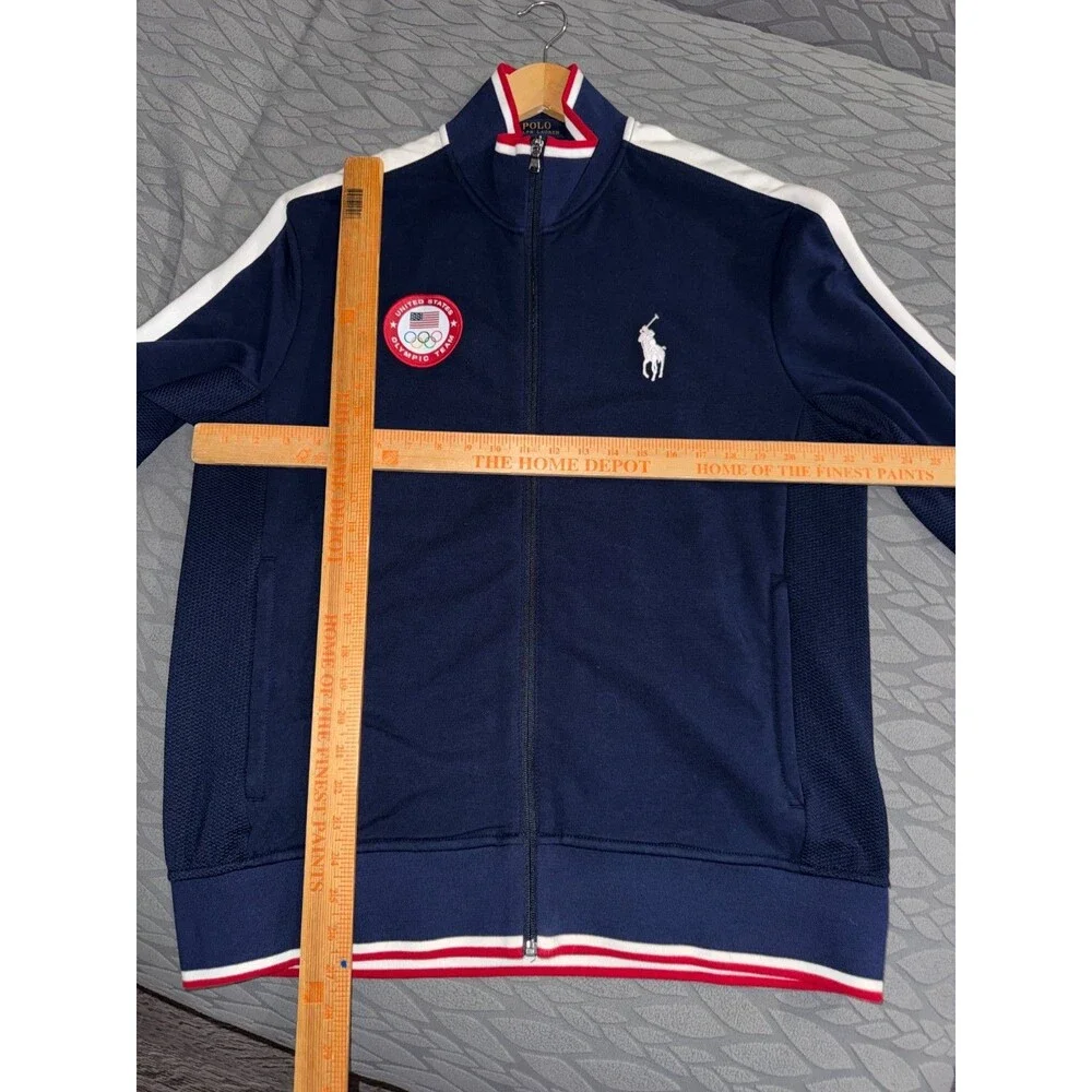 Polo Ralph Lauren 2016 Olympic Team USA Track Top Jacket Navy Mens Size L RARE